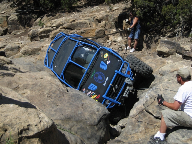 Patriot Trail - Dale gettin sideways in the A Hole Obstacle